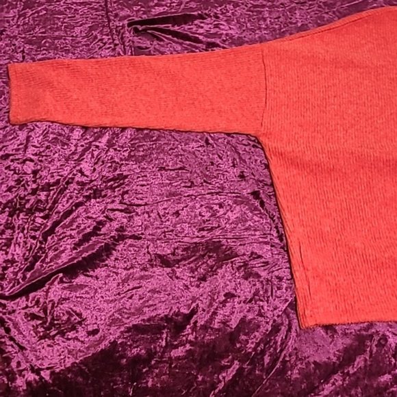 Zenana Dark Red Ribbed Dolman Long Sleeve Sweater Size 2X/3X NWOT - Picture 4 of 4